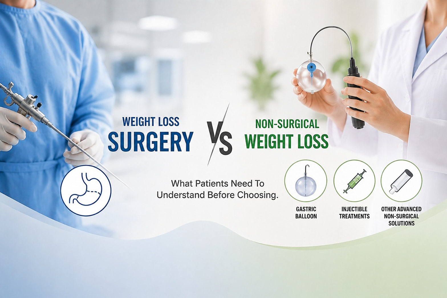 Weight loss surgery vs non-surgical weight loss